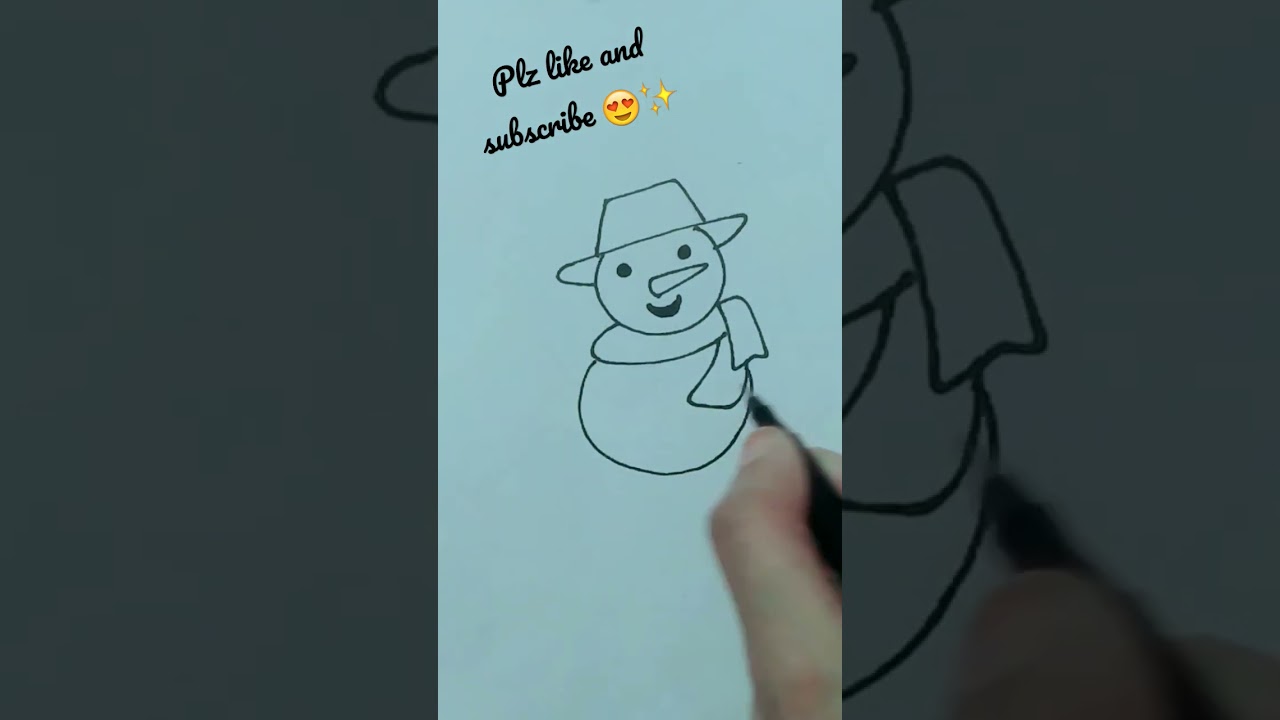 Snowman drawing ⛄video 😍✨☃