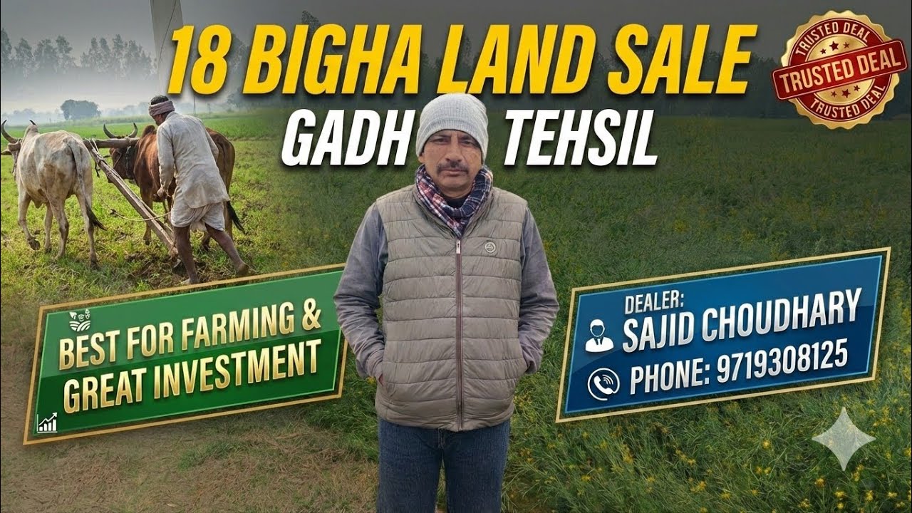 गढ़ तहसील में 18 बिघा प्राइम कृषि भूमि | खेती और निवेश के लिए सर्वश्रेष्ठ