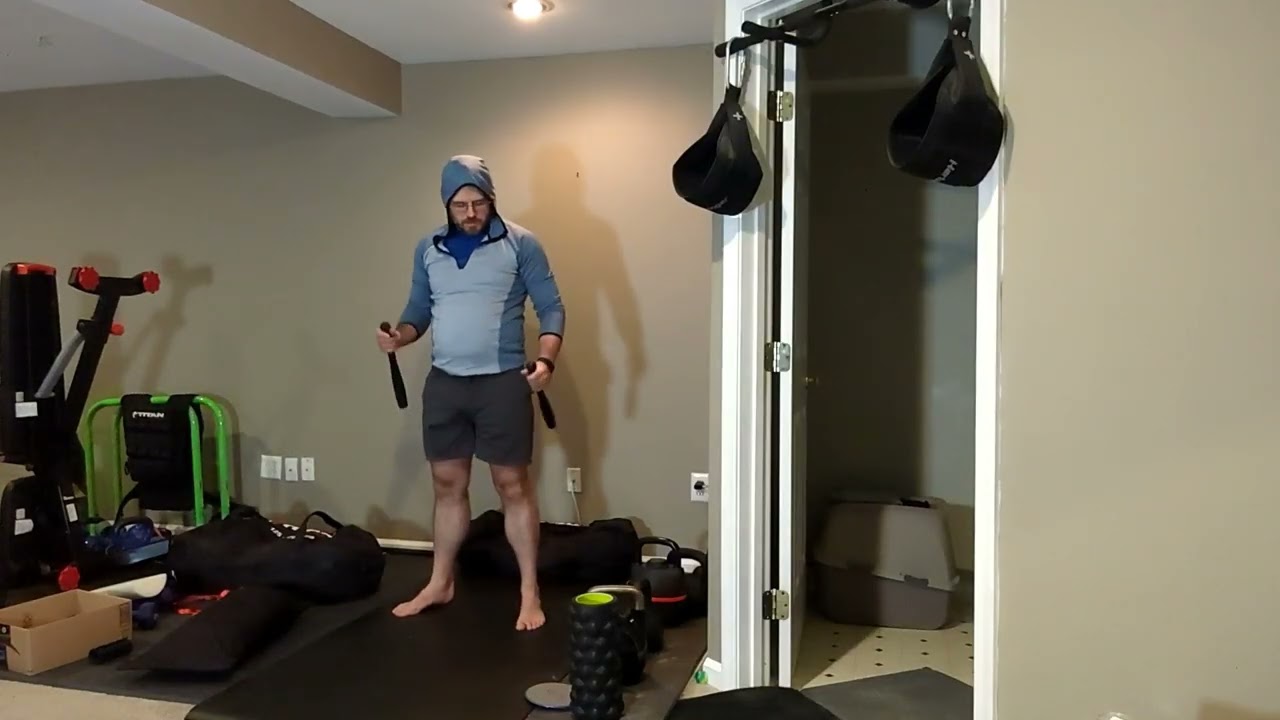 Workout Vlog 494 - Pull, Squat, Core - 3 rounds, Intervals