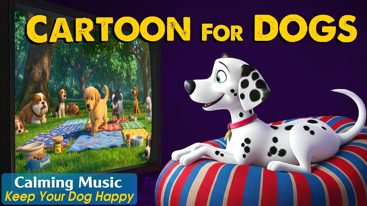 Cartoon for Dogs: Entertainment Videos for Dogs to Prevent Boredom Home Alone - Dog TV with Music