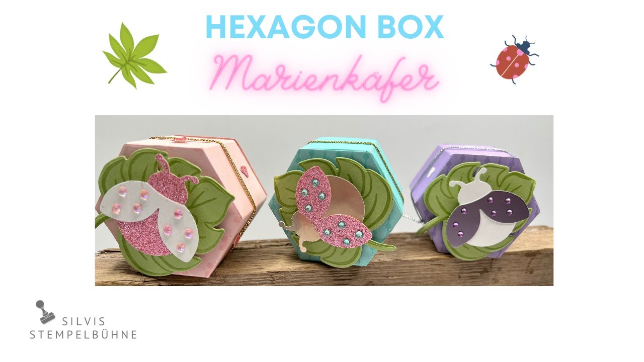 Hexagon Box / Marienkäfer / Geometrisch Abstrakt / Kunstvolle / Tropische Lagen / Stampin' Up!