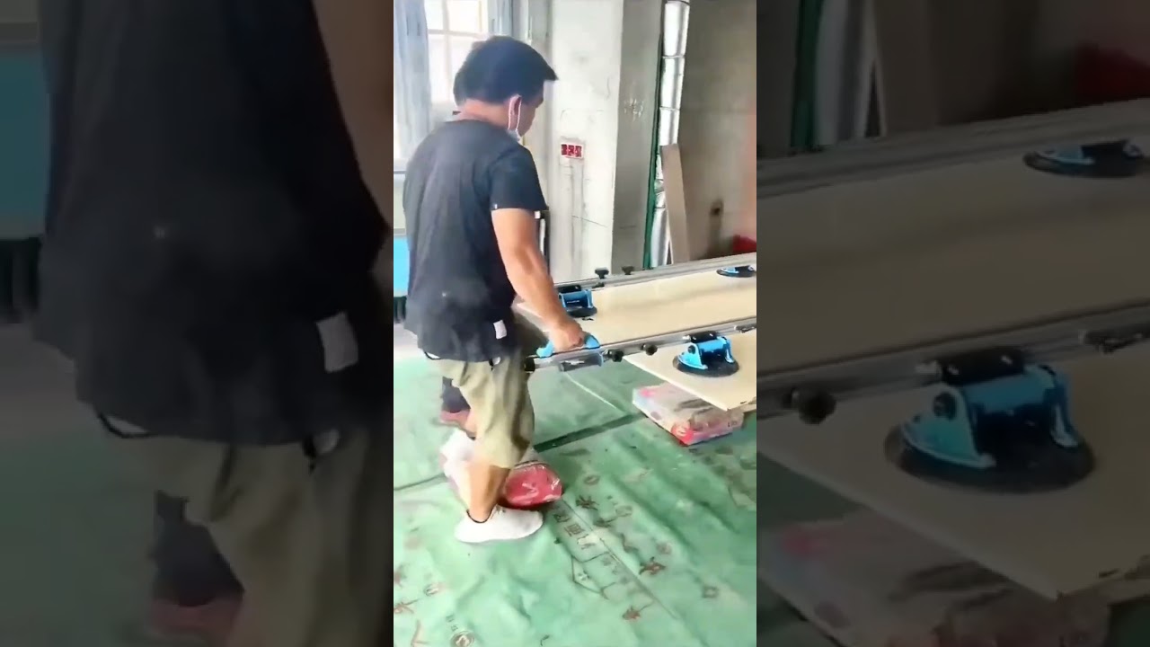 large slab tiles lifter rack with vacuum suction cups