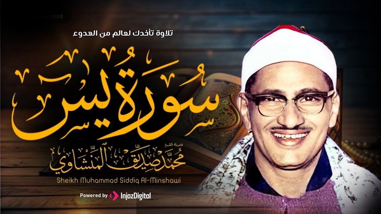 أخشع صوت بِالكُره الأرضية جمال التجويد لا يتوقف  سورة يس كاملة الشيخ المنشاوي جودة عالية HD 1