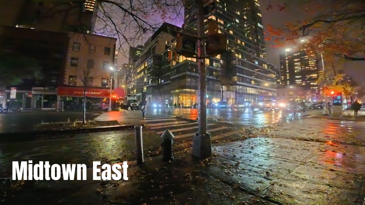 Rainy NYC Walking Tour in Midtown East | Cozy, Moody, and Perfect for Mental Reset