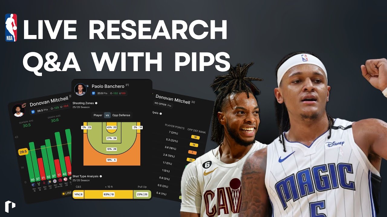 MASSIVE 14 game NBA SLATE Live Research + Q&A with Pips