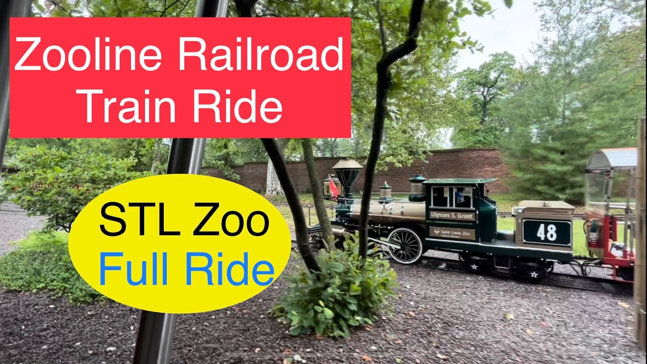 Saint Louis Zoo Complete Train Ride around  passenger point of view 🚂 Zooline Railroad round trip