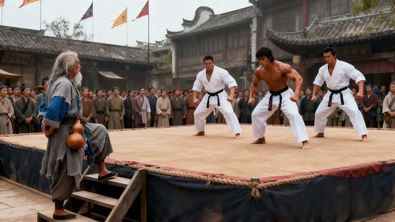 功夫電影！日本武士囂張跋扈，卻被醉拳乞丐一招瞬殺！ MMA | Kung Fu