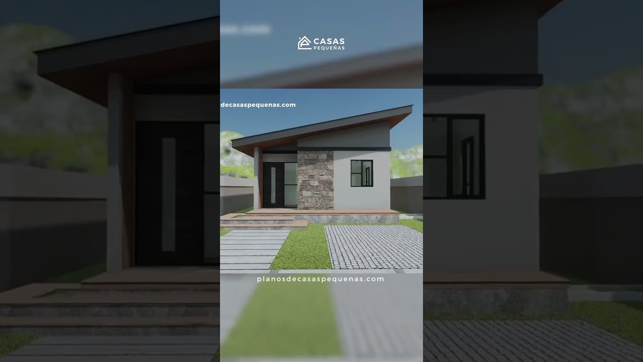 Dise&ntilde;o de casa peque&ntilde;a de 6x10 metros. #casaspequenas @casaspequenas