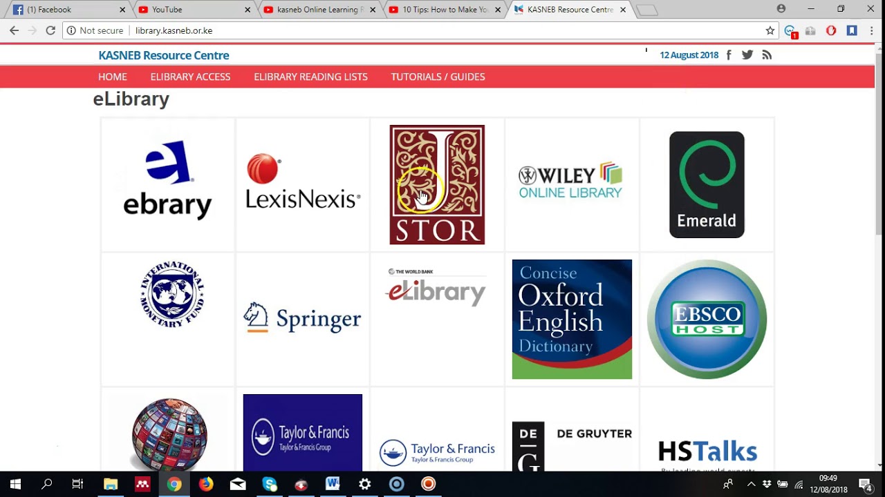 kasneb eLibrary  01  Application for access