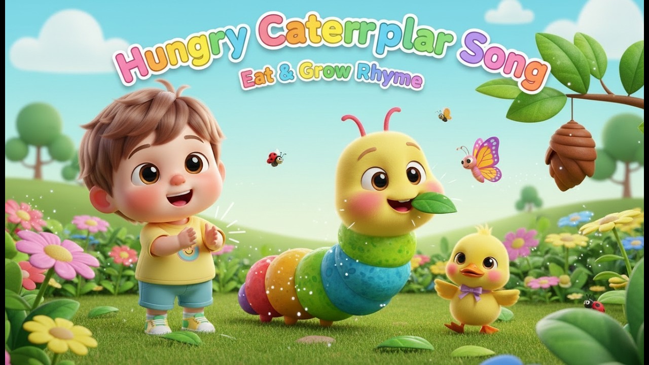 Hungry Caterpillar Song — Nursery Rhyme, Colors, and Eat & Grow Fun