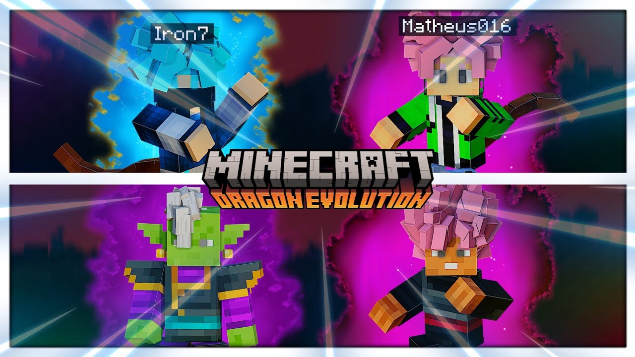 GOKU BLACK E ZAMASU!!! DRAGON EVOLUTION EM DUPLA #08 | MINECRAFT DRAGON BALL 