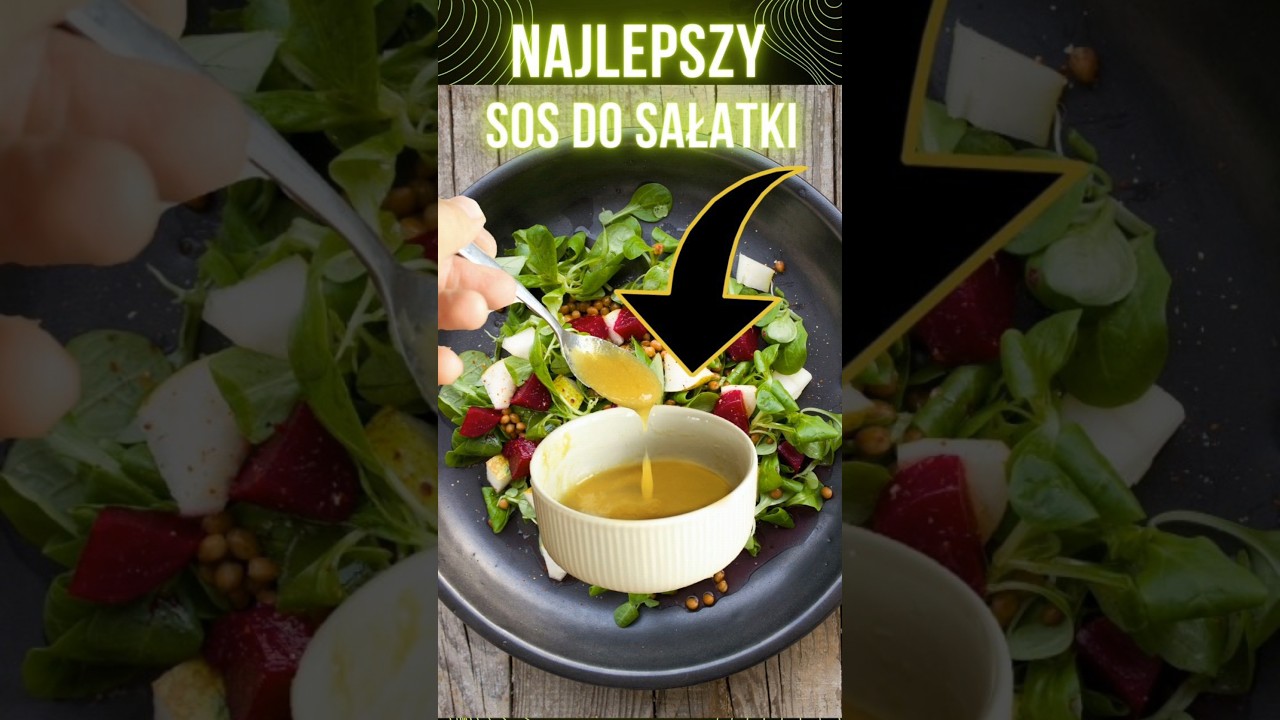 Najlepszy sos do sałatki 🥗🥬🍅Sos Miodowo-musztardowy 🤩Jest pyszny i rozpływa się w ustach 👌😍