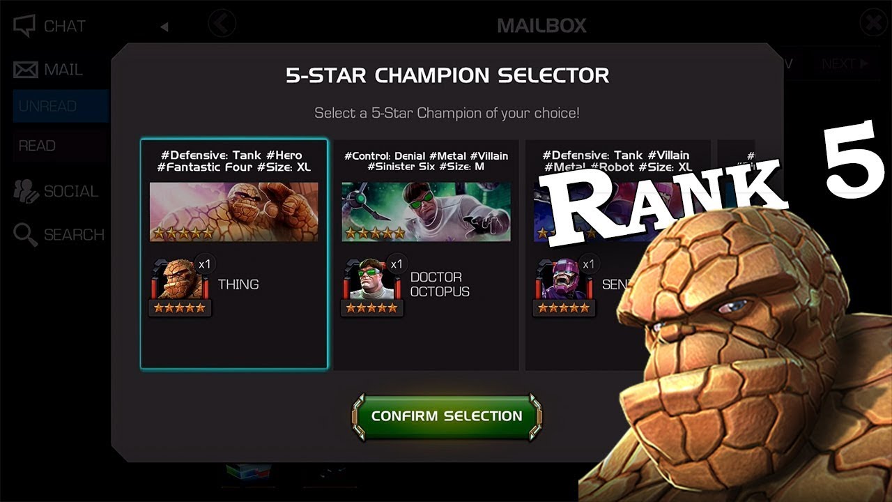 5-Star Champ Selector - Thing Rank Up | Marvel Contest of Champions