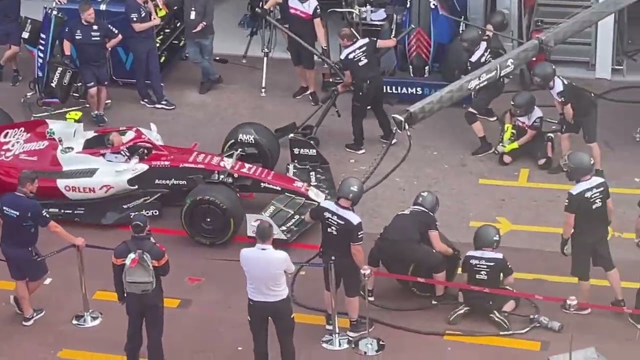 Alfa Romeo Pit Stop Practice and Mike Krack In Monaco
