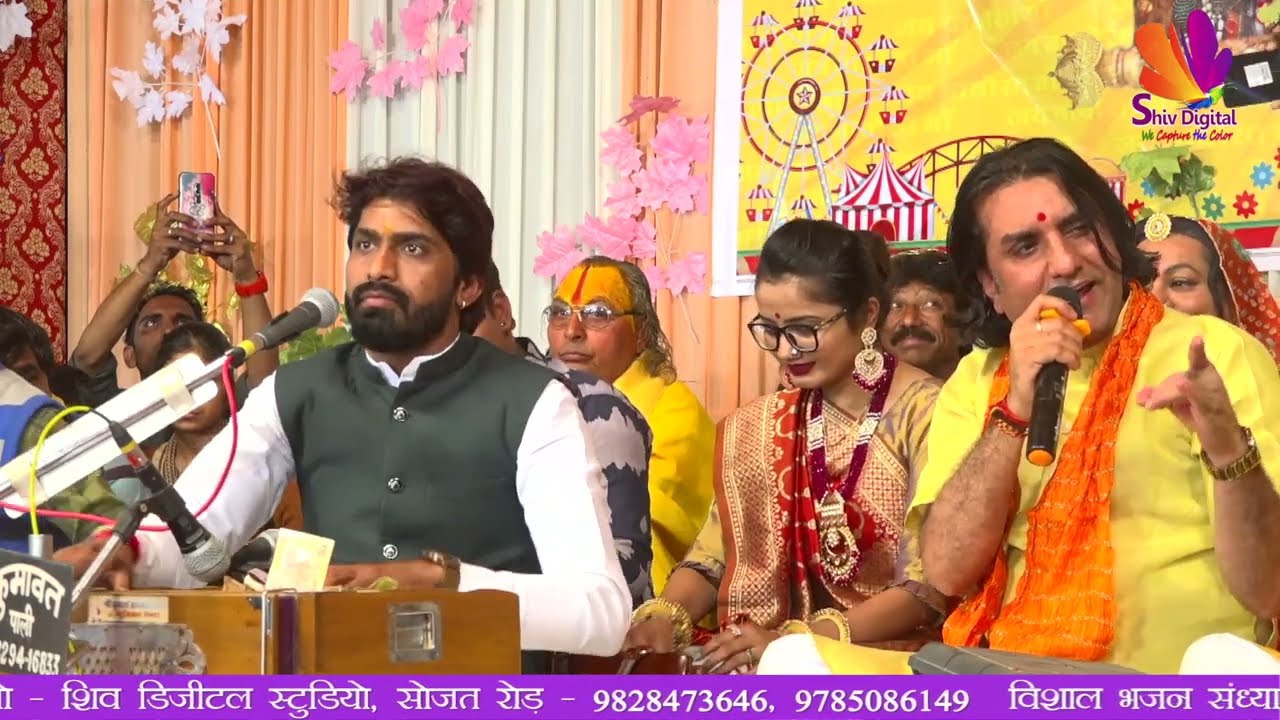 मंदिर में ज्योत जागी भजन सम्राट प्रकाश माली एवम हेमराज गोयल एक साथ बायोसा माताजी मंदिर गोदावास 2022