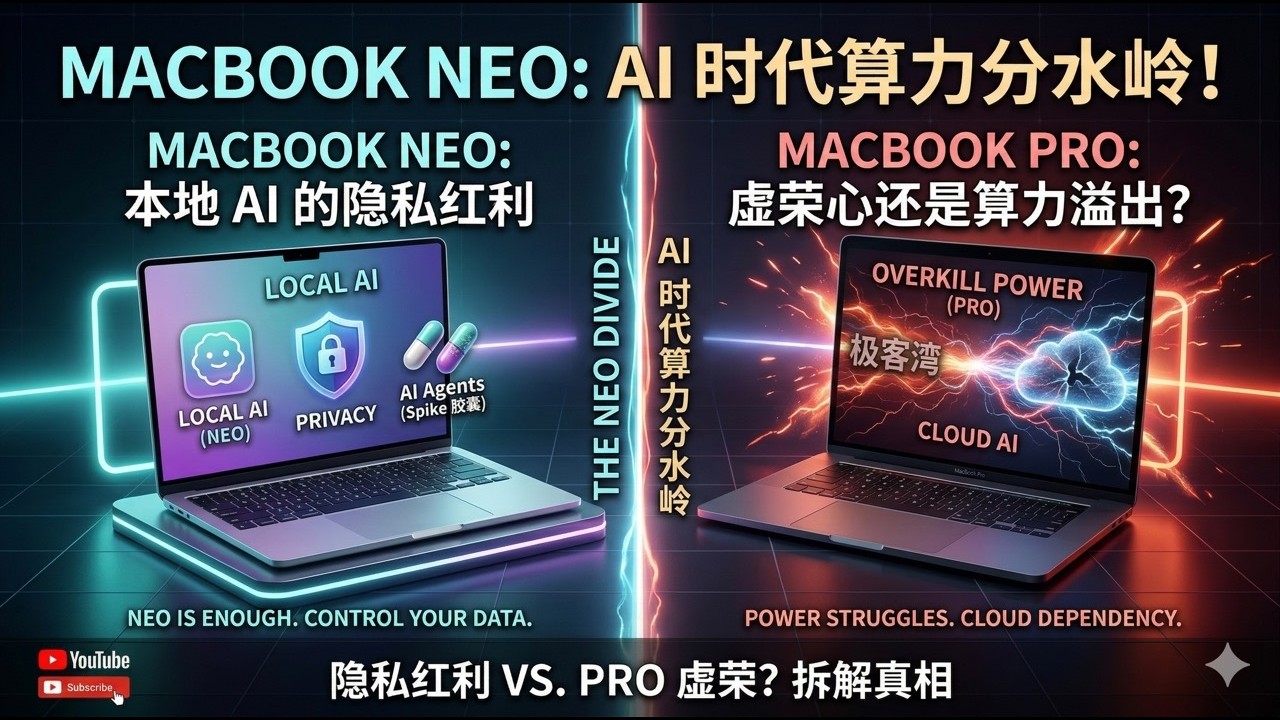 停止为算力溢出付费：MacBook Neo 真相拆解，从本地 AI 的隐私红利聊到 Anthropic 与极客湾的强权博弈