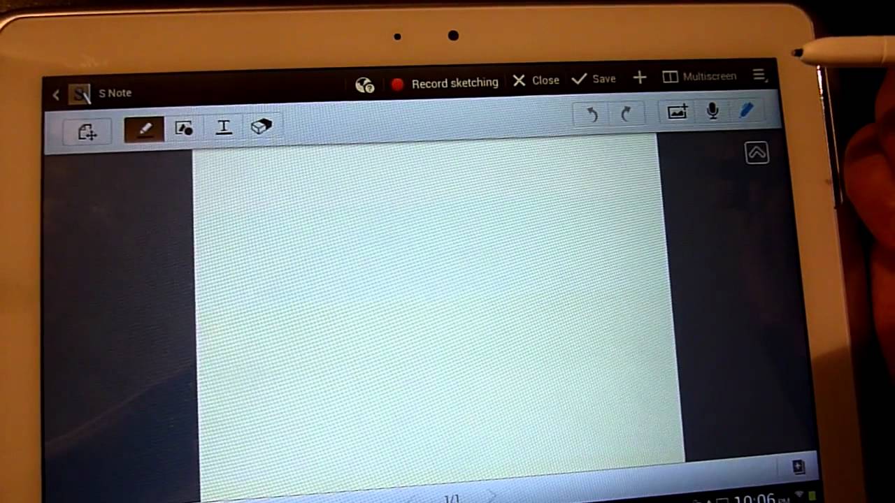 Samsung Galaxy Note 10.1 digital sketching overview