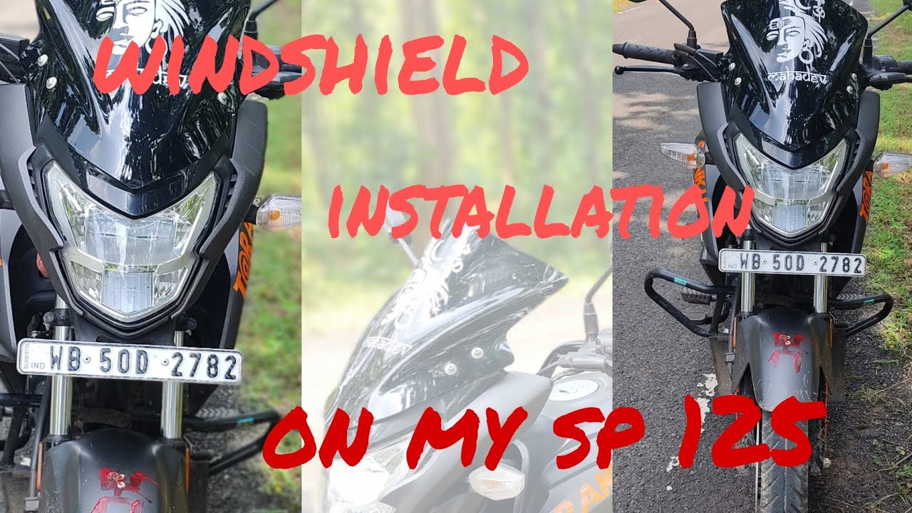 windshield on sp125/ how to install extra windshield on sp125/ modified sp125..