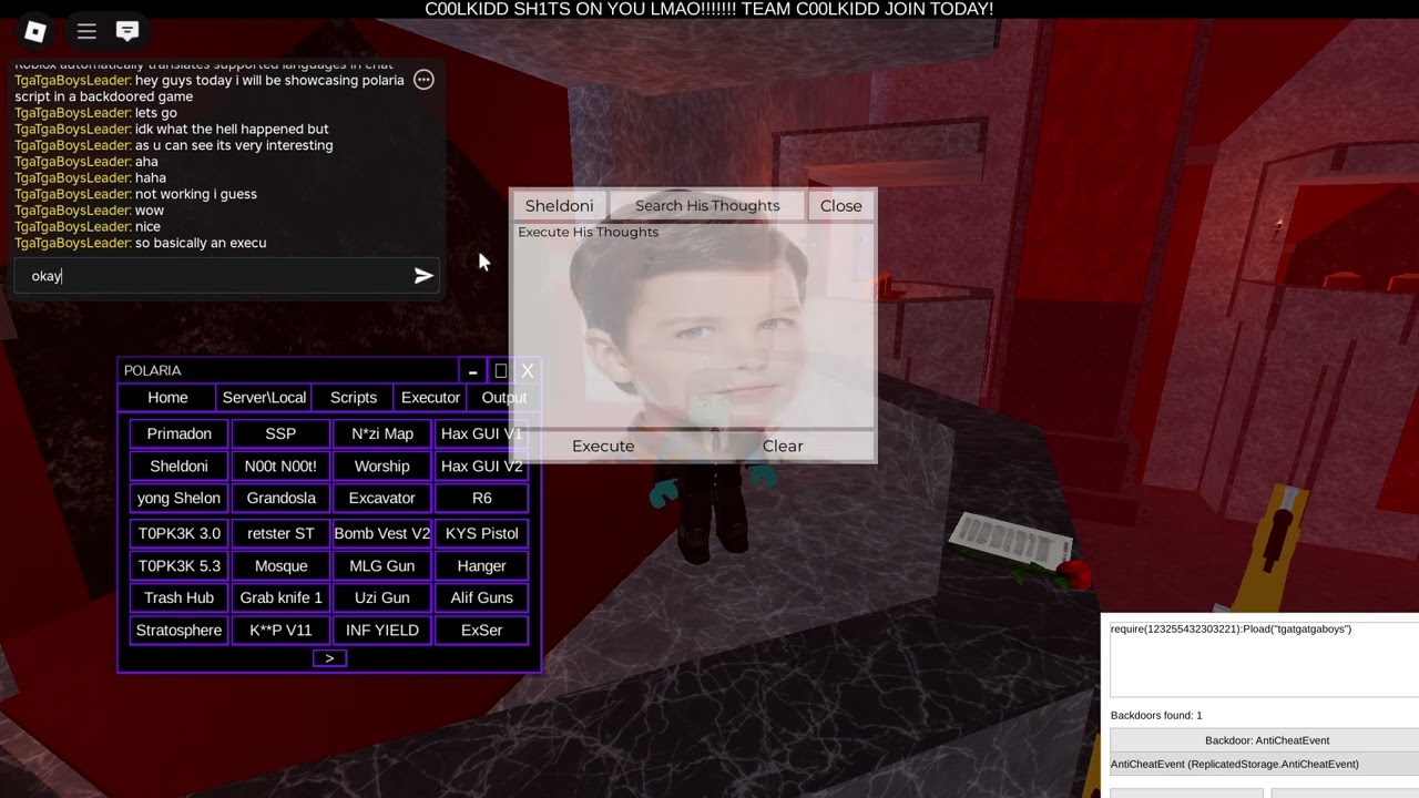 Showcasing Polaria script in a backdoored game Pt.1