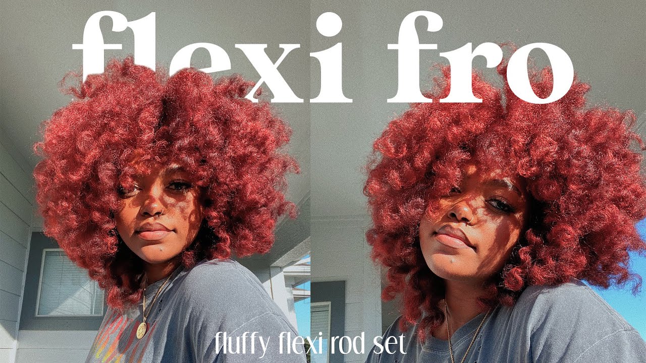 fluffy flexi rod set ✨  stretched natural hair