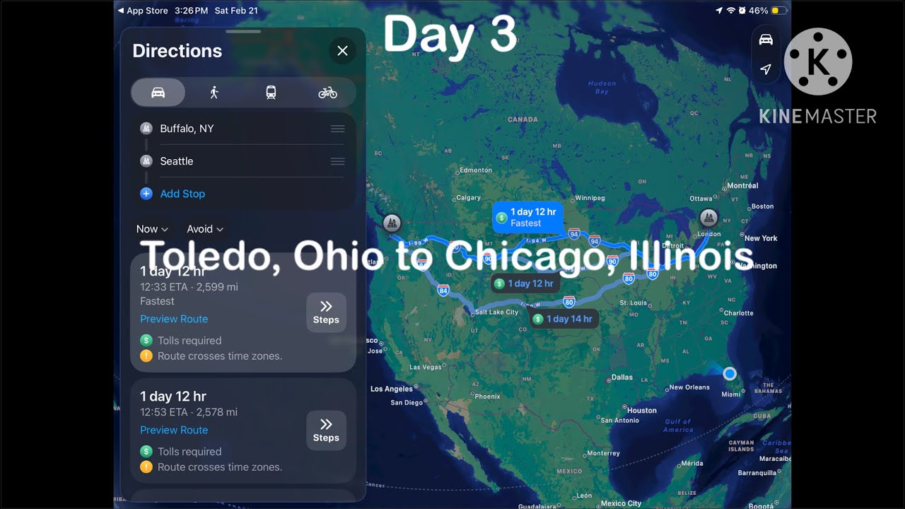 New York To Washington (State) Trip: Day 3: Toledo, Ohio to Chicago, Illinois