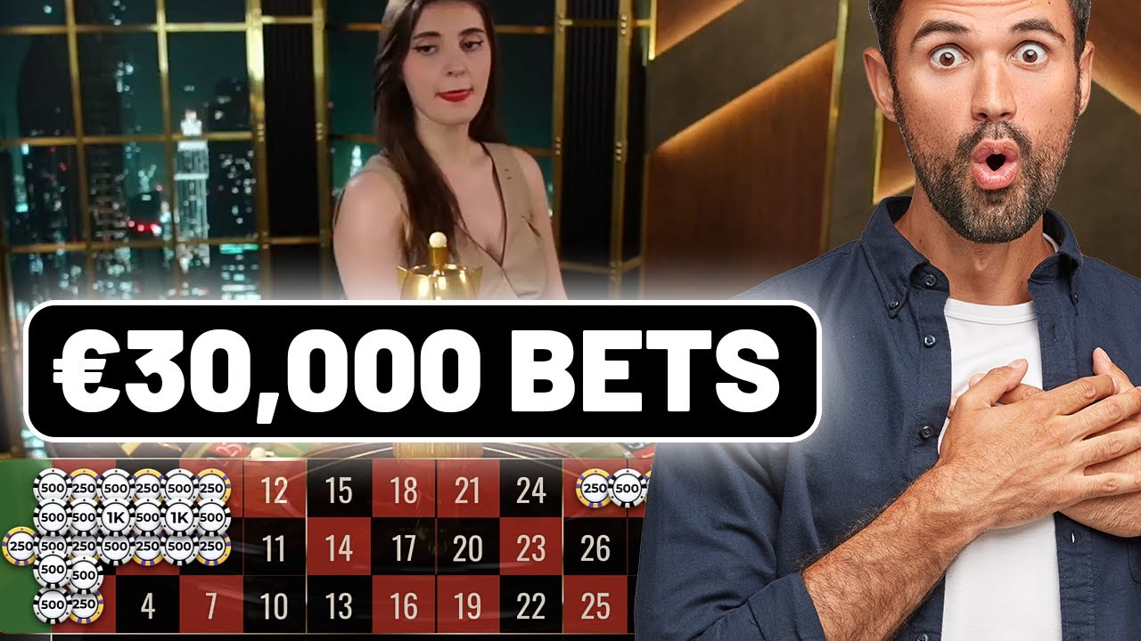 CRAZY HIGH STAKES ROULETTE &ndash; &euro;30,000 BETS!