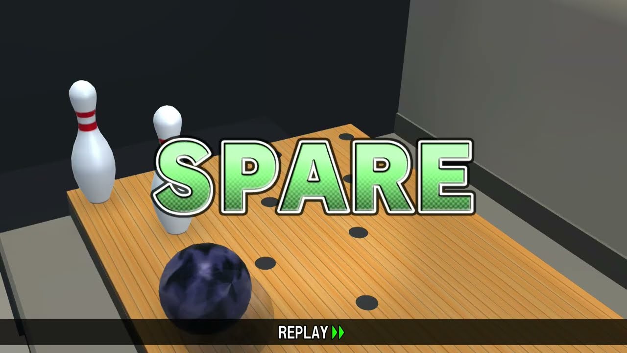 あつまれBOWLING：ベーシック通し　スコア225 st3　微妙にピンが残るクマのボウリング　#あつまれBOWLING #ボウリング