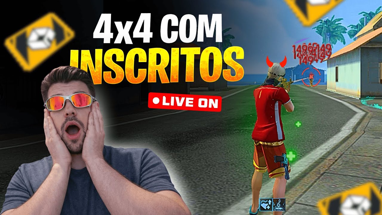 VOLTAMOOOOS!!! FREE FIRE TELA PARADA 🖥️🔥 4X4 COM O CHAT