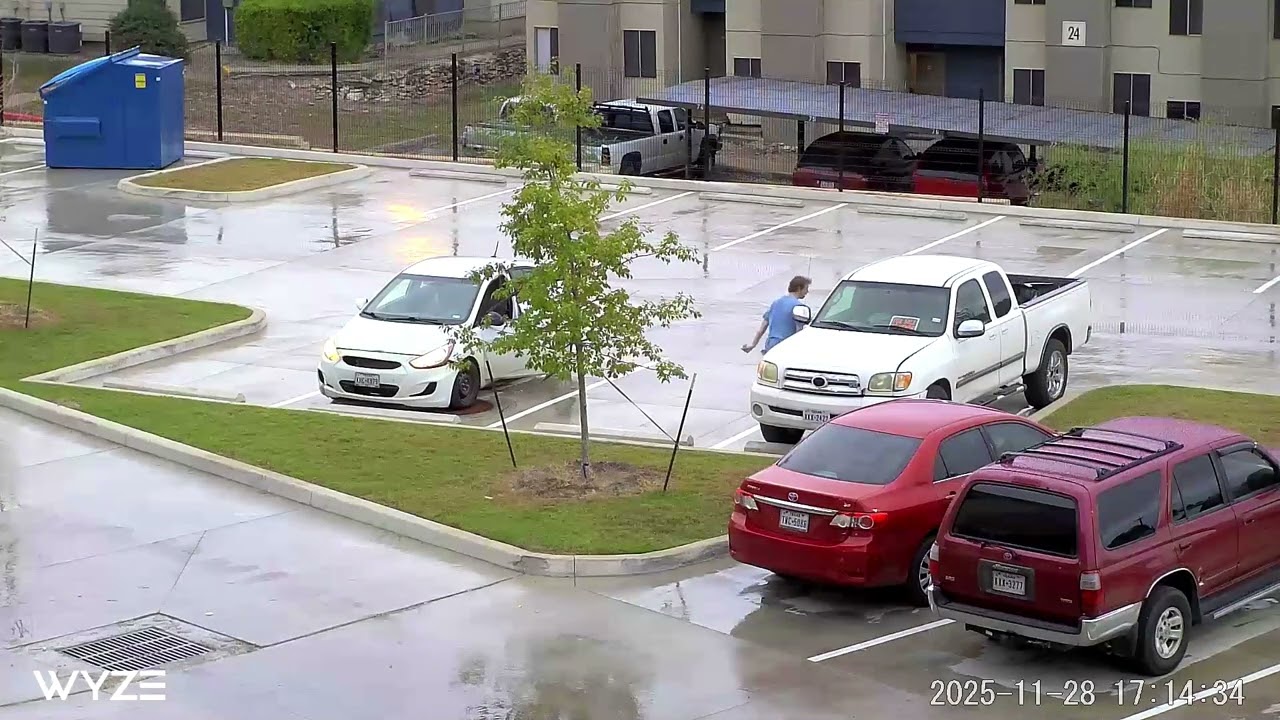 Drunk Man Having a Fit And Talking To Himself in Parking Lot