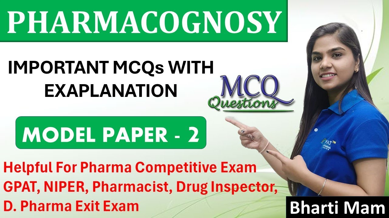 PHARMACOGNOSY | MODEL PAPER- 2| Pharmacognosy Mcqs | #pharmacognosy #pharmacognosymcqs #cognosphere