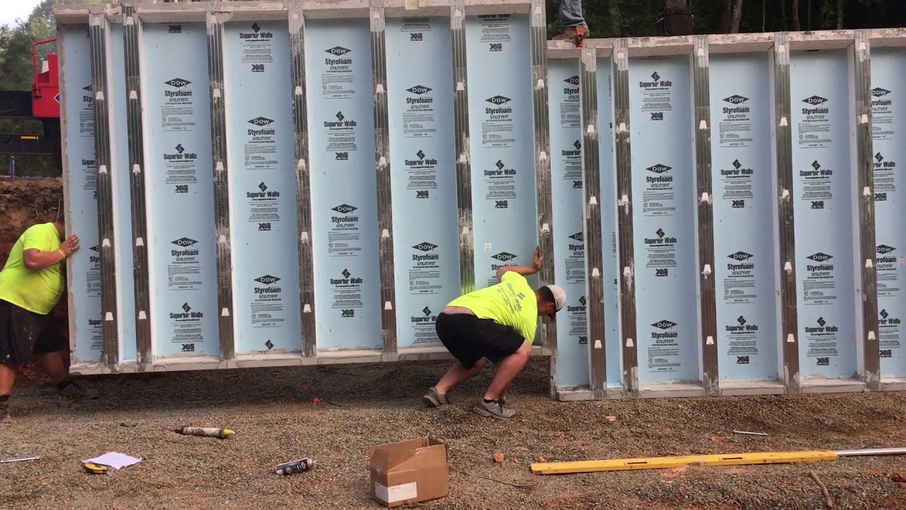 House Construction - Superior Walls Installation - Sped Up Version