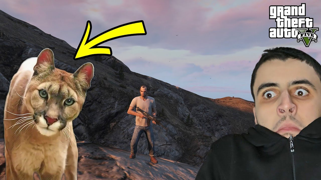رحلة اصطياد أندر وأخطر حيوان في تاريخ لعبة GTA 5 - الأسد الجبلي 💀🔥