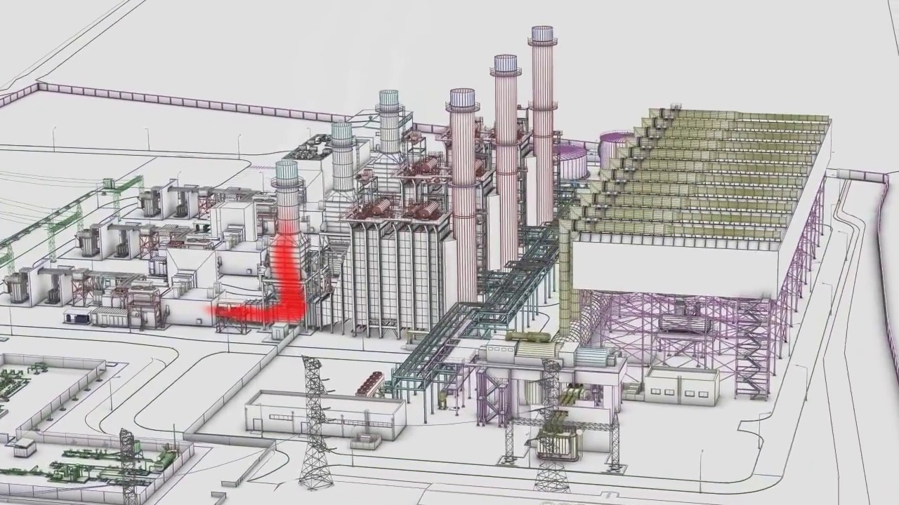 Работа газотурбинной электростанции
