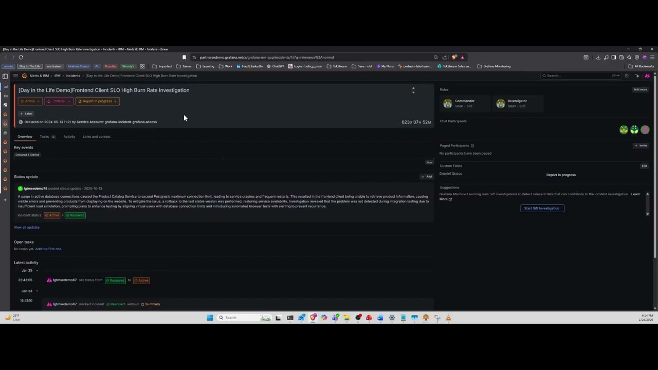 Grafana SA Demo   Brad Bell