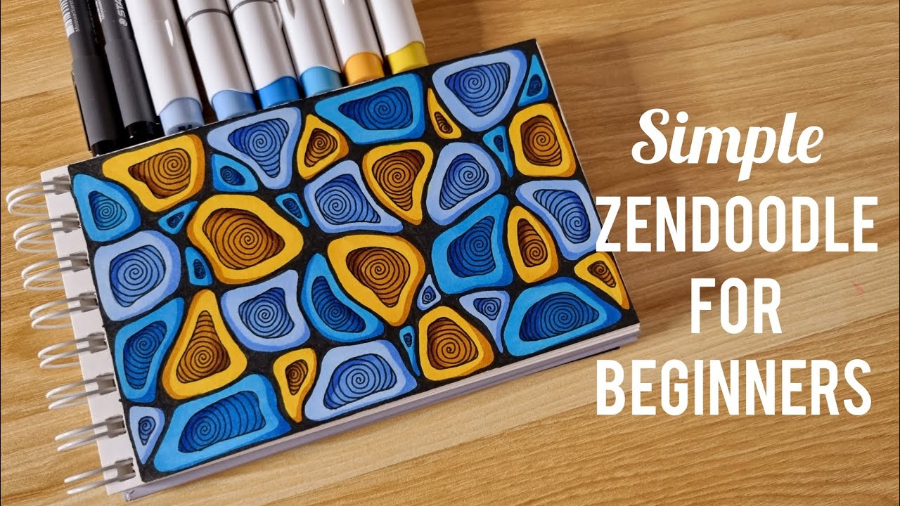 Relax your mind with this Simple Zendoodle Idea for Beginners!