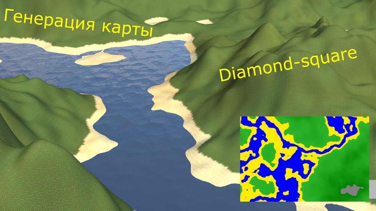 Процедурная генерация карт в Unity. Алгоритм diamond-square