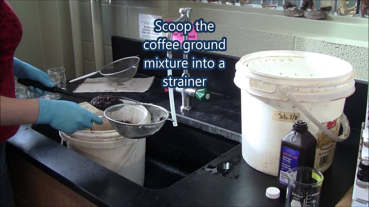 Sterilizing Used Coffee Grounds with Hydrogen Peroxide