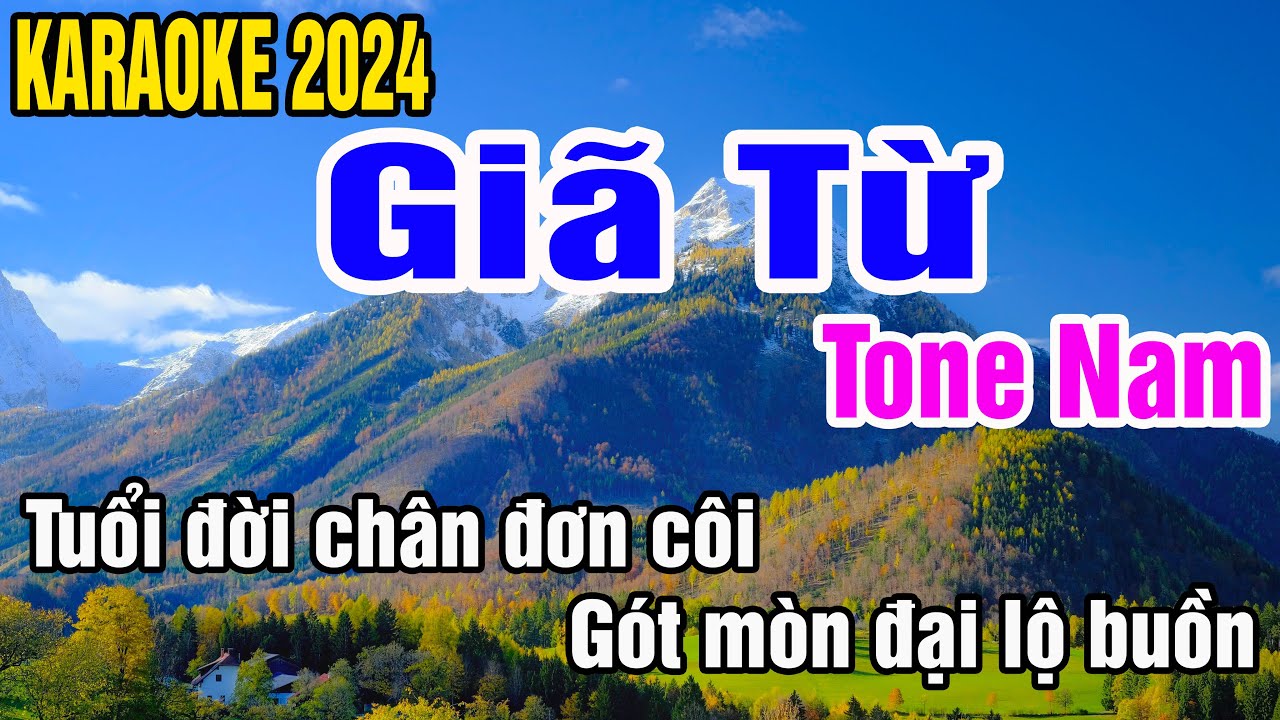 Giã Từ Karaoke Tone Nam Nhạc Sống gia huy beat