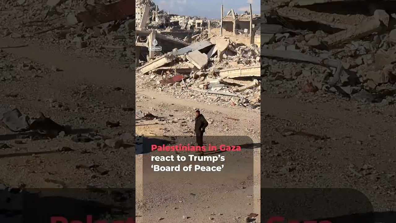Palestinians in Gaza react to Trump&rsquo;s &lsquo;Board of Peace&rsquo; | AJ #shorts