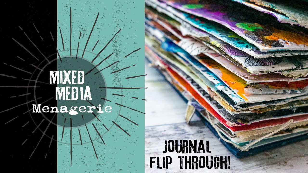 FLIP THROUGH - Mixed Media Menagerie Challenge - January 2022- Nicole Watson Art