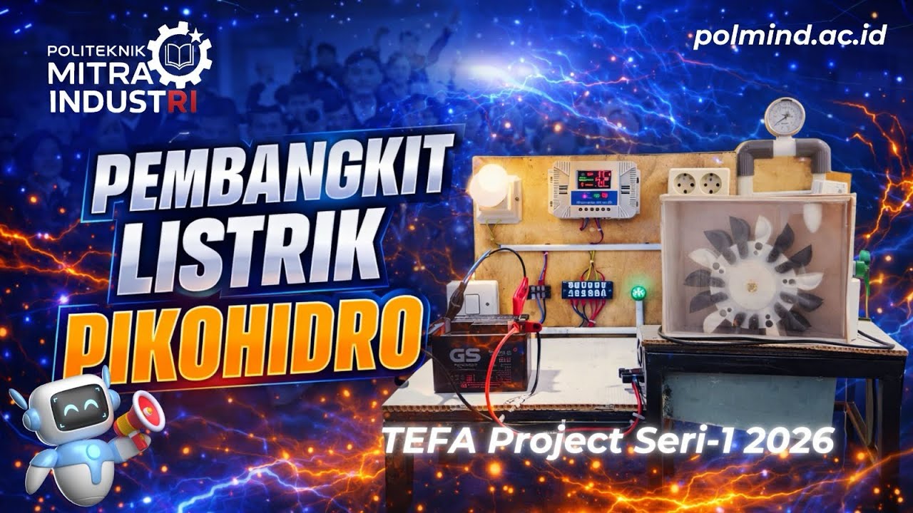 # 16 PEMBANGKIT LISTRIK PIKOHIDRO - Project TEFA Mahasiswa Politeknik Mitra Industri, MM2100, Bekasi