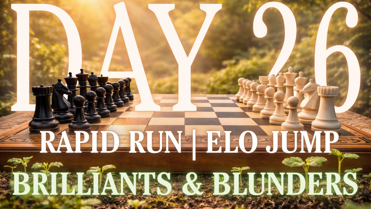 Rapid chess 3 game run accurate play and a big ELO jump | Brilliants and Blunders