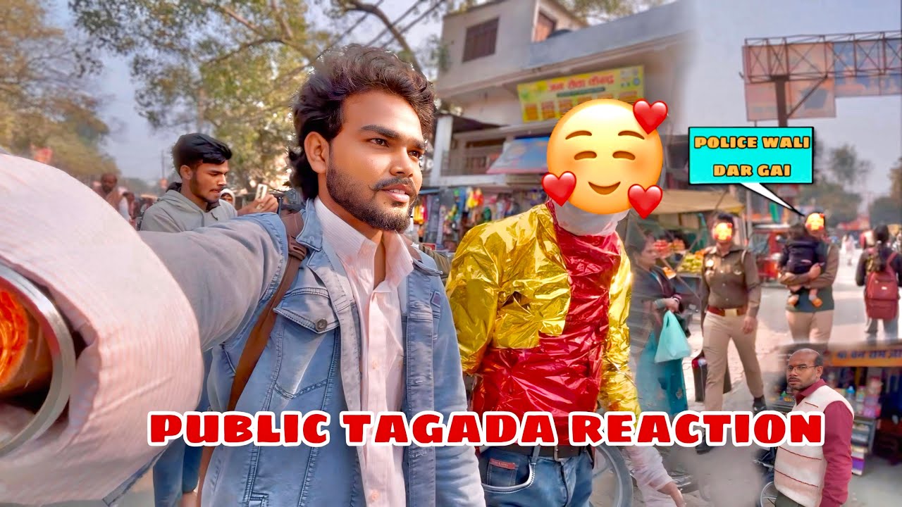 police wali dar gai 🥰 || public reaction tagada