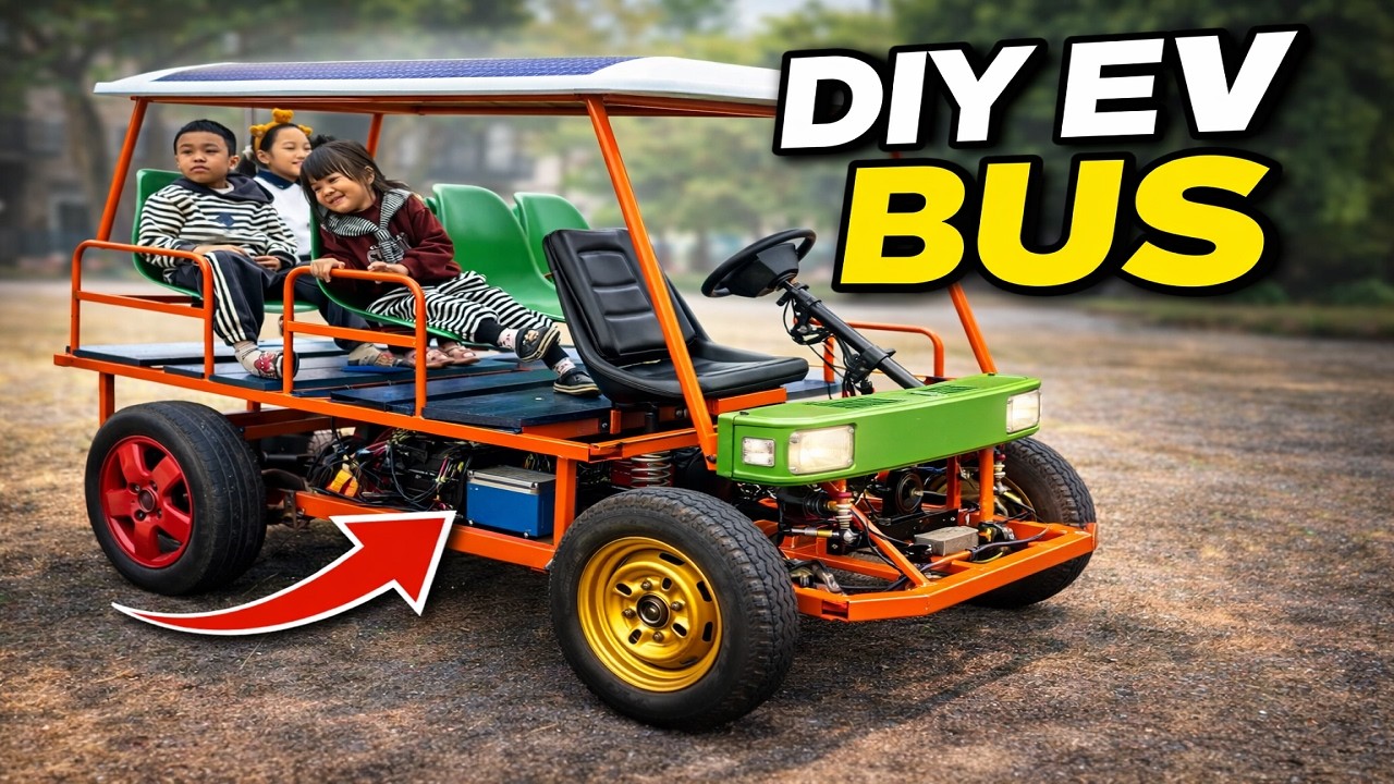👉 FROM SCRAP TO FAMILY EV BUS  I Built a 6 Seat Electric Bus by Hand