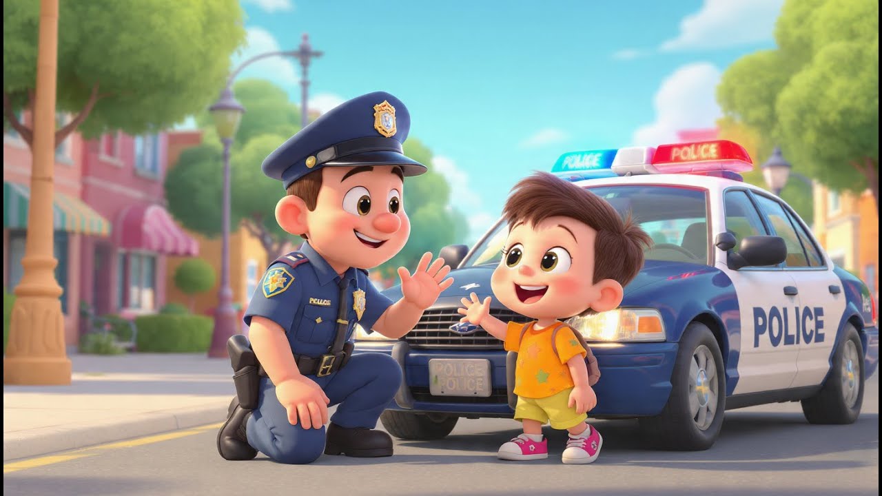 Police Helper Day for Kids | What Police Do | Safety & Helping Song for Children