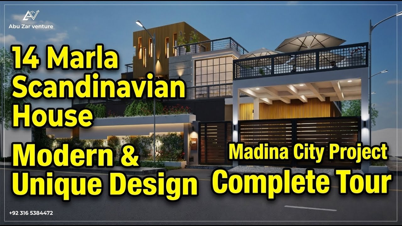 Inside Unique 14 Marla Scandinavian House | Madina City Tour