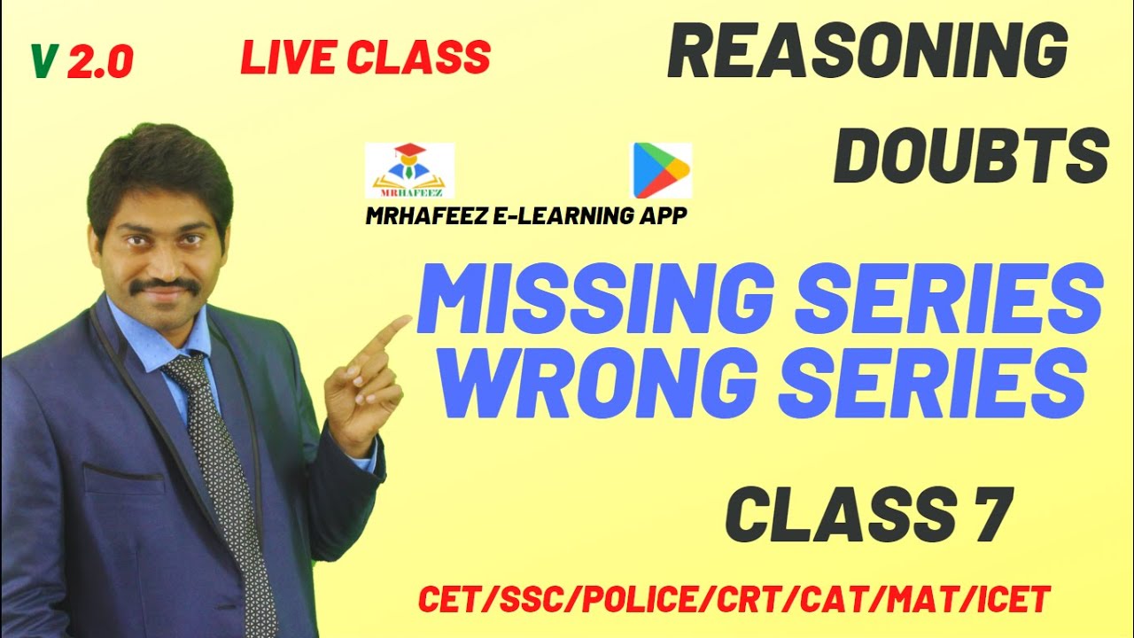 DOUBTS REASONING_NUMBER SERIES_ VERSION_2.0_Class_07||mrhafeez||masters academy||live classes||