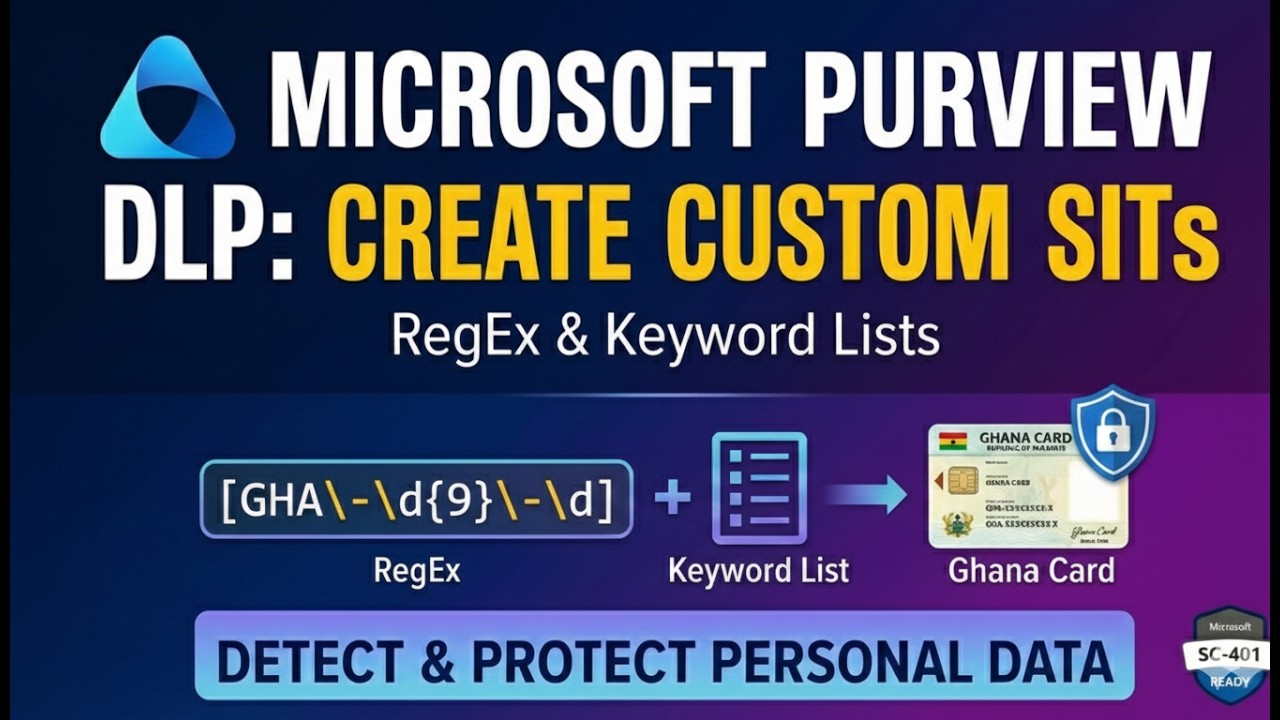 Microsoft Purview DLP: Create Custom Sensitive Information Types (SITs) | RegEx and Keyword Lists