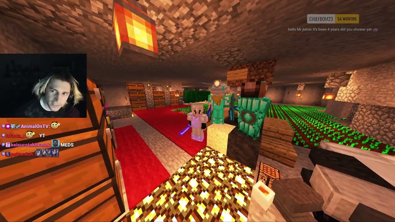 xQc, Greek и Jesse делают своё вступительное видео по Minecraft, но их прерывает Dono.