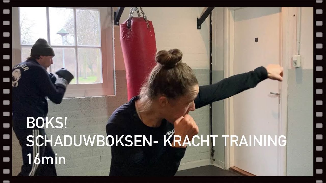 BOKS! SCHADUWBOKSEN en KRACHT training - 16min boxing work out